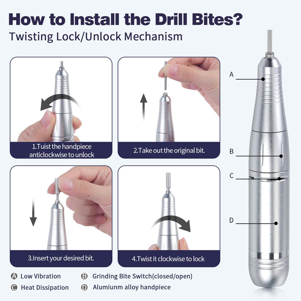 Ponceuse a ongle Portable (Pro)